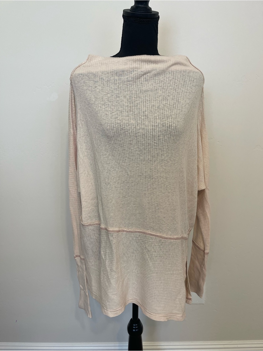 Lot of 2 We The Free Women’s XS Oversized Ribbed Tunic Tops Ivory Rust